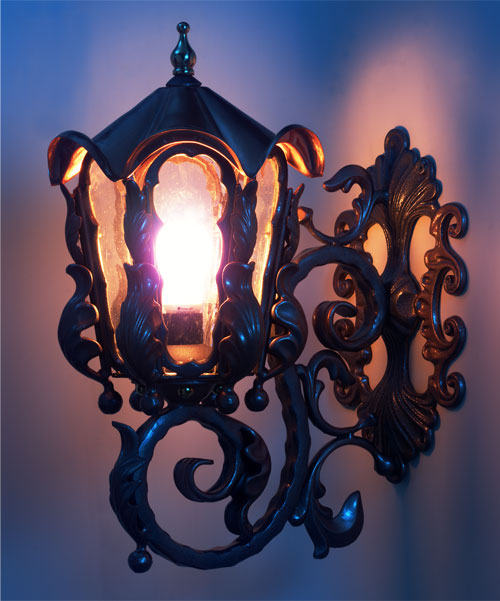 Lampe bei Tag